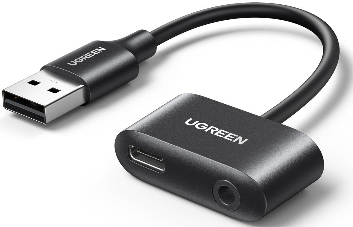 

Адаптер Ugreen CM397 80897 USB Type-A - USB Type-C + 3.5mm