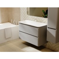 Raval Тумба под умывальник Welto 100 Wel.01.100.2/P/GRS/RL (подвесная, светло-серый)