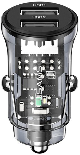 Автомобильное зарядное Usams US-CC162 (черный)