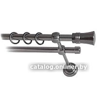 Карниз для штор Lm Decor Гиро 071 2р гладкий (антрацит, 2.8м)