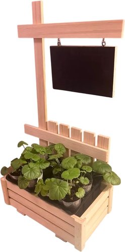 Кашпо KraftHouse С меловой доской 30x30x18 2043755473833 (натуральный)