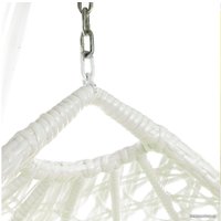 Подвесное кресло M-Group Капля Люкс 11030110 (белый ротанг/синяя подушка)