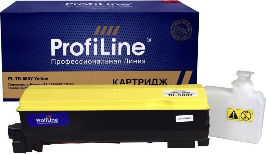 

Картридж ProfiLine PL-TK-560Y (аналог Kyocera TK-560Y-Y-WC)