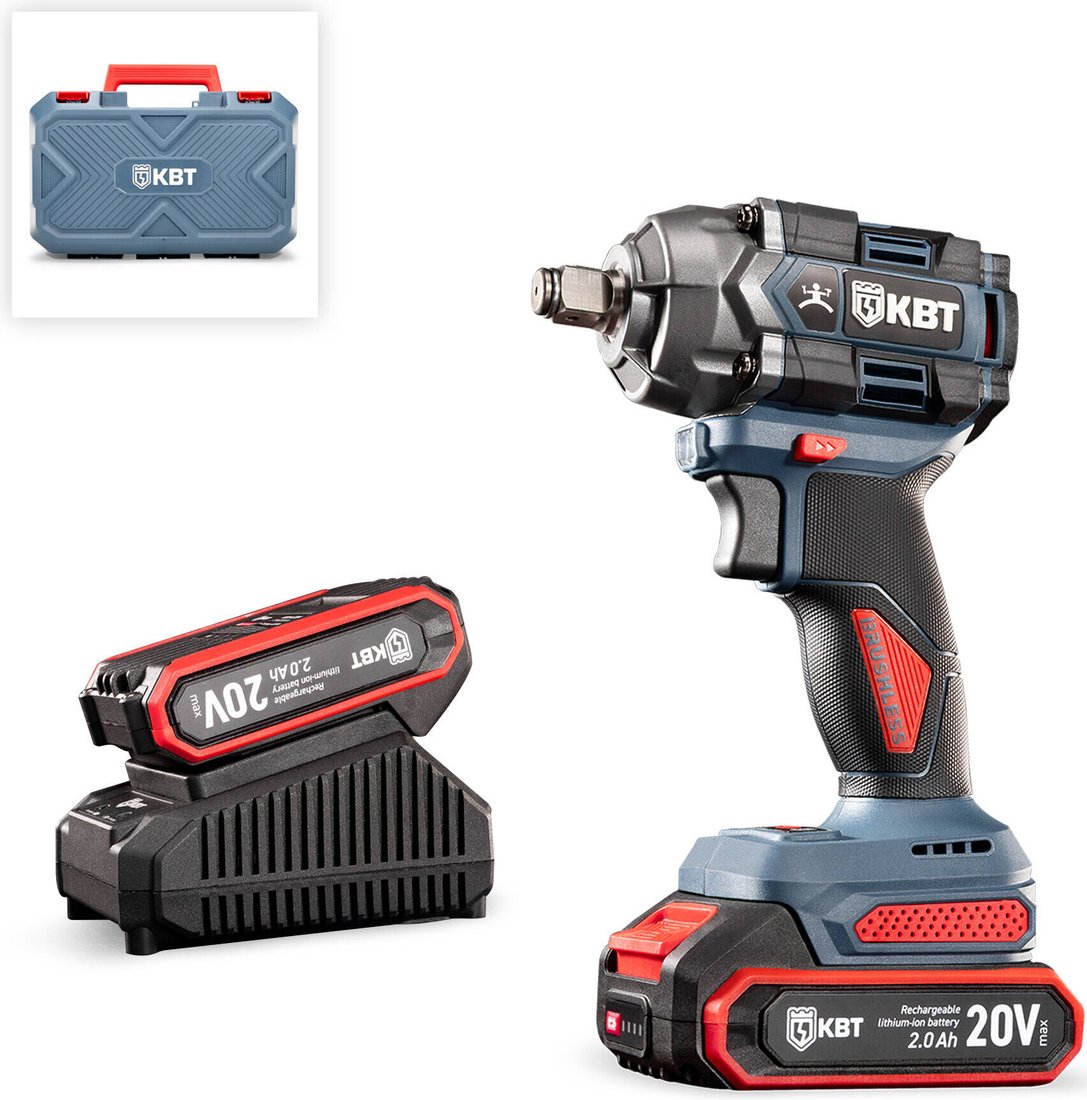 Гайковерт КВТ WB-20-350 (с 2-мя АКБ, кейс)