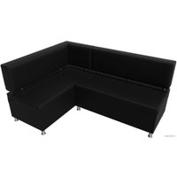 Угловой диван Лига диванов Стайл левый 114529L (экокожа черный)