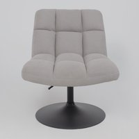 Интерьерное кресло AksHome Grande (серая ткань Linen Fabric-11/черный)