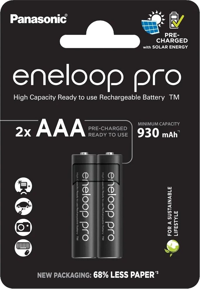 

Аккумулятор Panasonic Eneloop Pro AAA BK-4HCDE/2CP (2 шт)