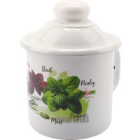 Кружка Эмаль Базилик 01-0207/4 (с крышкой)