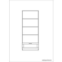 Стеллаж Mio Tesoro Сириус 1 ящик 78x190 2.02.07.100.3 (сонома)