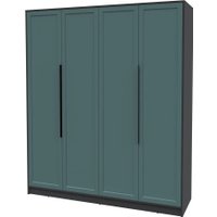 Шкаф распашной Интерлиния Концепт Тренд КТ-Ш4 (антрацит/верде)