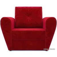 Кресло-кровать Мебель-АРС Квартет (микровельвет, красный кордрой)