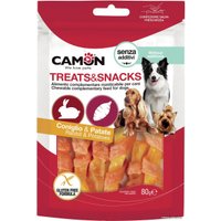 Лакомство для собак Camon Rabbit and sweet potato strips 80 г