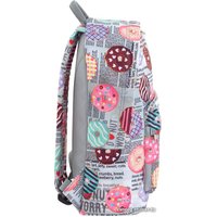 Городской рюкзак Asgard Р-5137П (пончики/газета, серый)