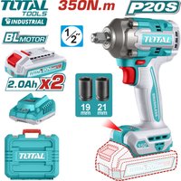 Гайковерт Total TIWLI2035 (с 2-мя АКБ, кейс)