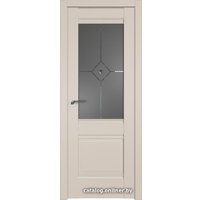 Межкомнатная дверь ProfilDoors Классика 2U L 90x200 (санд/графит с прозрачным фьюзингом)