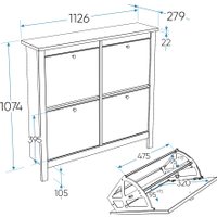 Тумба для обуви Mio Tesoro Сага 113x108 2.08.10.180.16 (темно-бирюзовый/ясень)