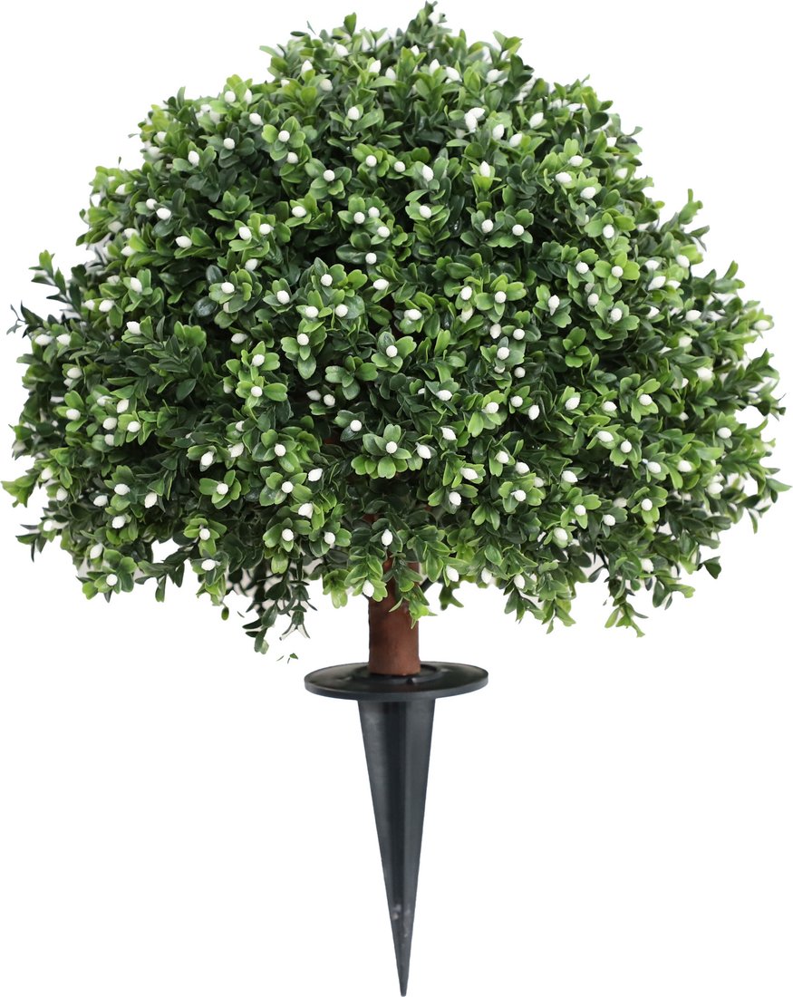 Искусственное растение Merry Bear Home Decor Самшит балеарский шаровидный цветущий без горшка AQ69060