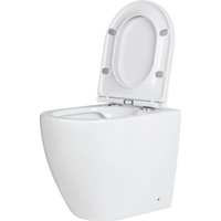 Унитаз приставной Roxen Antares в комплекте с инсталляцией Attach 5 в 1 967013 (кнопка: белый глянцевый)