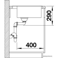 Кухонная мойка Blanco Andano 400-IF/A 525244 (с клапаном-автоматом, сатин)