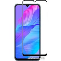 Защитное стекло Case Full Glue для Huawei Y8p (черный глянец)