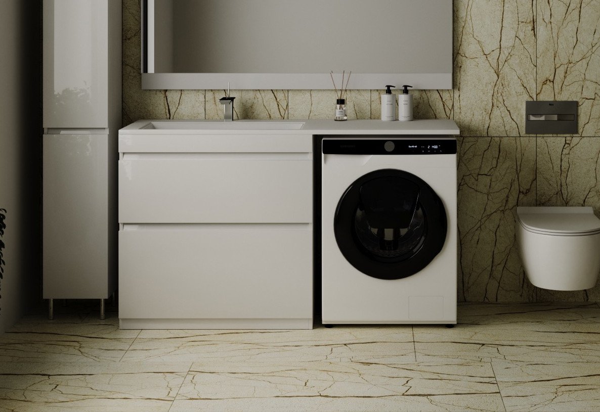 

Symbolite Тумба под умывальник Даллас 150 Люкс Plus 2 ящика (белый)