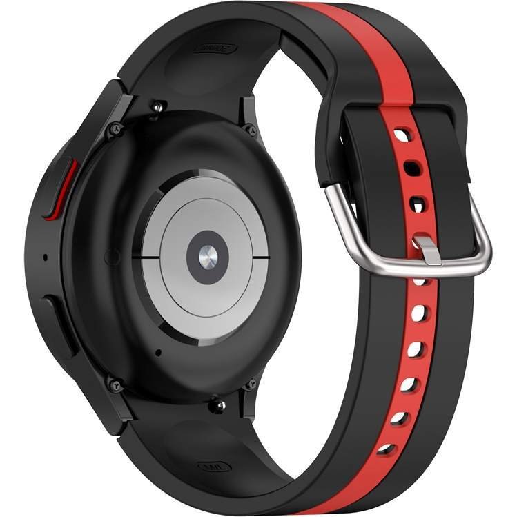 

Ремешок Rumi Sport Line силиконовый для Samsung Galaxy Watch4/5/6 (20 мм, черный/красный)
