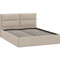 Кровать Трия Глосс универсальная с ПМ Тип 1 140x200 (микровелюр Wellmart Dark Beige)