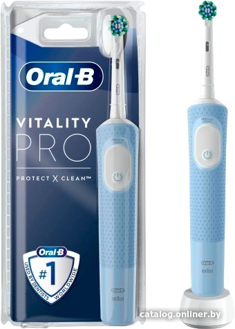 Электрическая зубная щетка Oral-B Vitality Pro D103.413.3 Protect X Clean Vapor Cross Action (голубой)