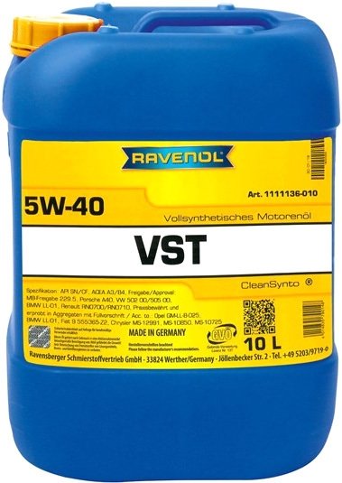 

Моторное масло Ravenol VST 5W-40 10л