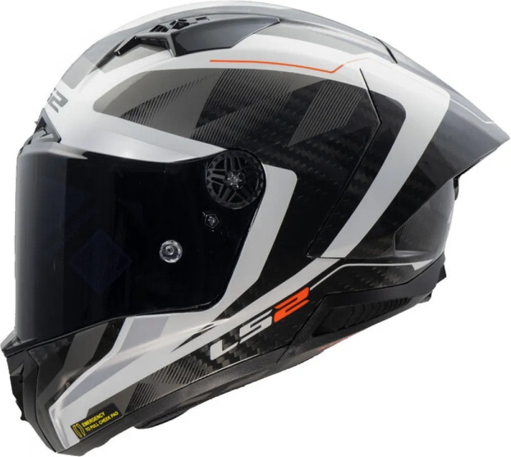 Мотошлем LS2 FF805 Thunder GP Aero Raute (M, белый/серый)
