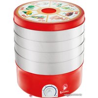 Сушилка для овощей и фруктов Василиса СО3-520 (красная с белыми секциями)