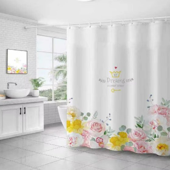 

Шторка-занавеска для ванны Illu 180x180 LH2431943 (сад королевы)