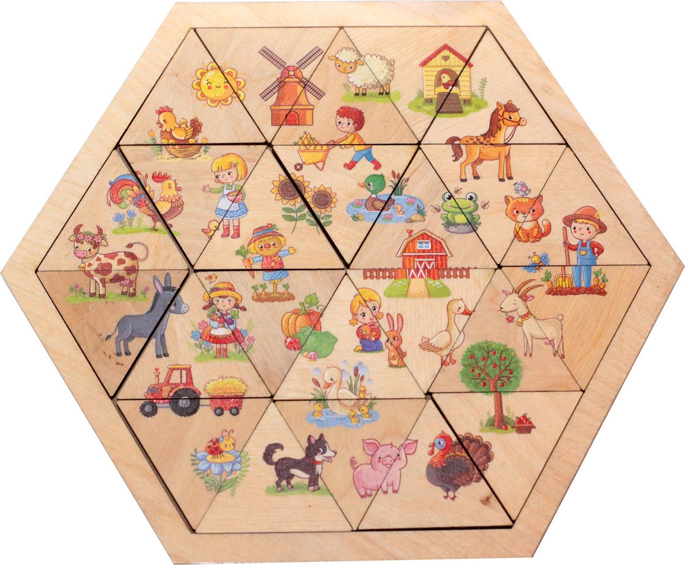 Развивающая игра Десятое королевство Ферма Занимательные треугольники 00776