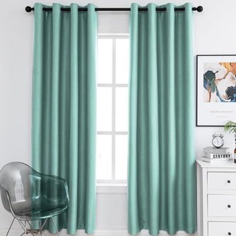 Комплект штор ИП Романович Е.Ю. Лигурия на люверсах 1.4x2.5м (мятный, 2 шт)