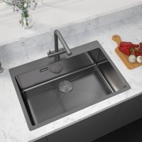 Кухонная мойка ZorG ZRN 5075 Premium PVD Gunblack