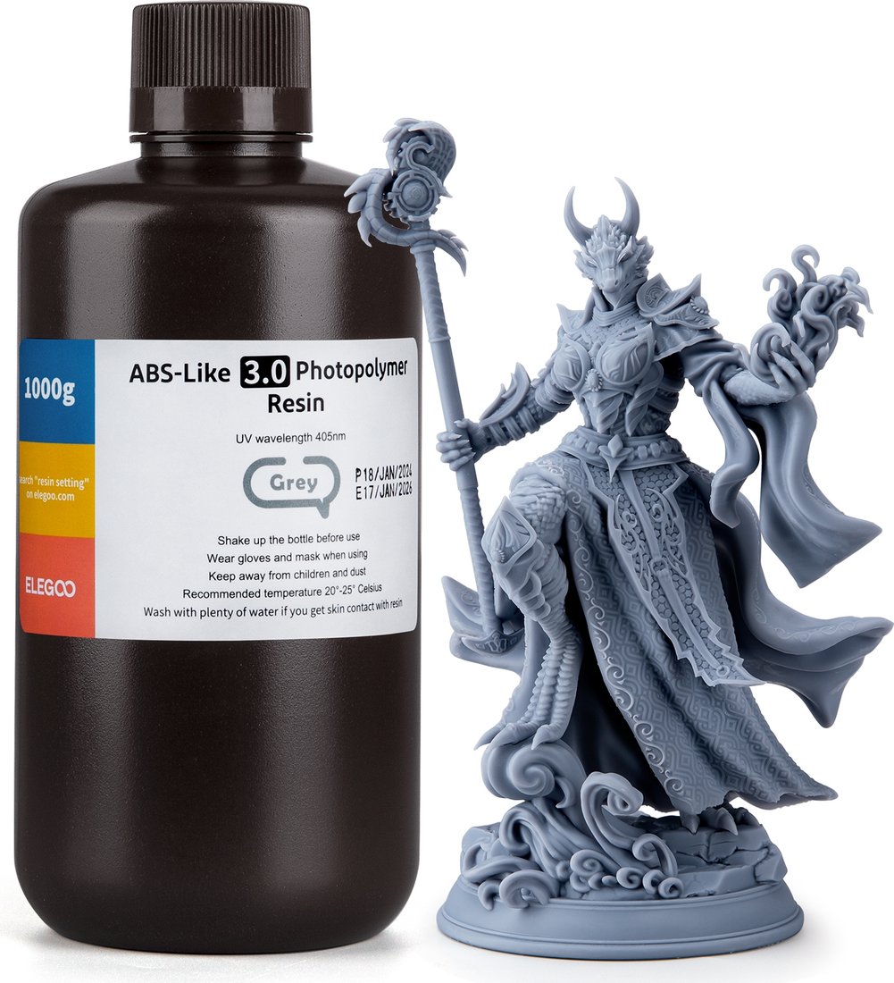 

Фотополимер Elegoo ABSlike V3.0 1кг (серый)