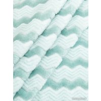 Плед Tex Republic Absolute Зигзаг двухцветный Flannel 200x220 92577 (бирюзовый) в Солигорске