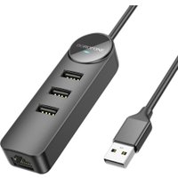 USB-хаб Borofone DH6 USB Type-A (3 x USB 2.0, 1.2 м)