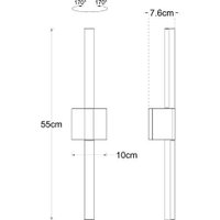 Уличный настенный светильник Arte Lamp Calamaro A5191AL-2BK