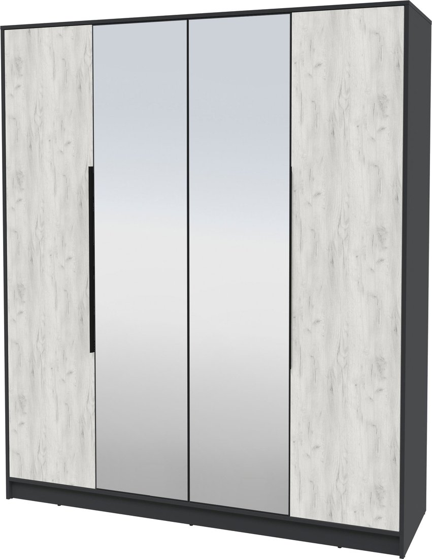 

Шкаф распашной Интерлиния Концепт КТ-Ш4з (дуб белый/антрацит)