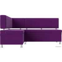 Угловой диван Лига диванов Стайл левый 114524L (микровельвет фиолетовый)