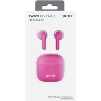 Наушники Pero TWS05 Colorful (розовый)