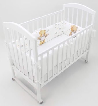 Бампер в кроватку Топотушки Лучик 145 (белый)