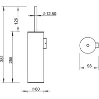 Ершик для унитаза Whitecross Ergo ER2272CR (хром)
