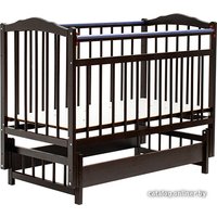 Классическая детская кроватка Bambini М.01.10.11 (темный орех)