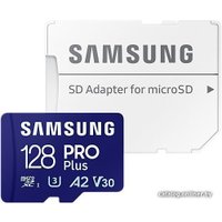 Карта памяти Samsung PRO Plus microSDXC 128GB MB-MD128SA/EU (с адаптером)