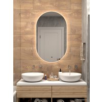 Континент Зеркало Fleur Led 60x100 (бесконтактный сенсор, холодная подсветка)
