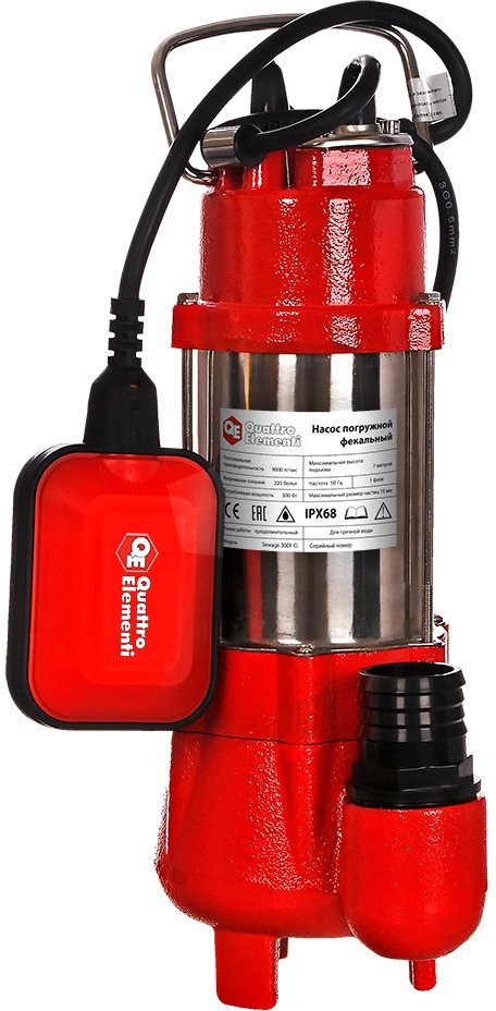 

Фекальный насос Quattro Elementi Sewage 300F Ci