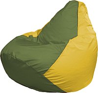 

Кресло-мешок Flagman Груша Супер Мега 4XL Г5.1-228 (оливковый/желтый)
