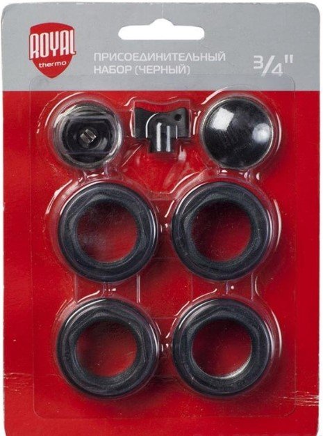 

Комплект для подключения Royal Thermo Присоединительный набор RT03-01 (3/4, черный)